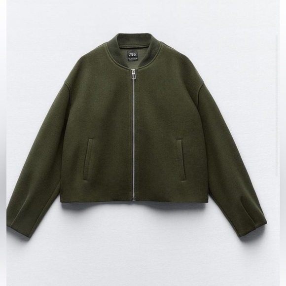 BNWT ZARA Soft Bomber With Stoppers SZ.L - Picture 1 of 7